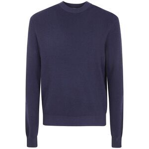 PEOPLE OF SHIBUYA Men's Ribbed Crew Neck Sweater Men BLUE Sweaters & Cardigans